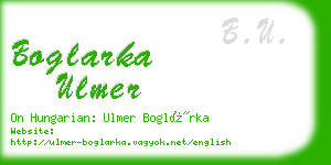 boglarka ulmer business card